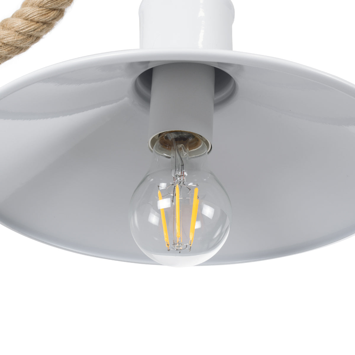 VINSA 01130 Boho Φωτιστικό Τοίχου - Απλίκα με Ντουί 1 x E27 AC 220-240V IP20 - Λευκό & Μπεζ - Μ37.5 x Π26.7 x Υ25