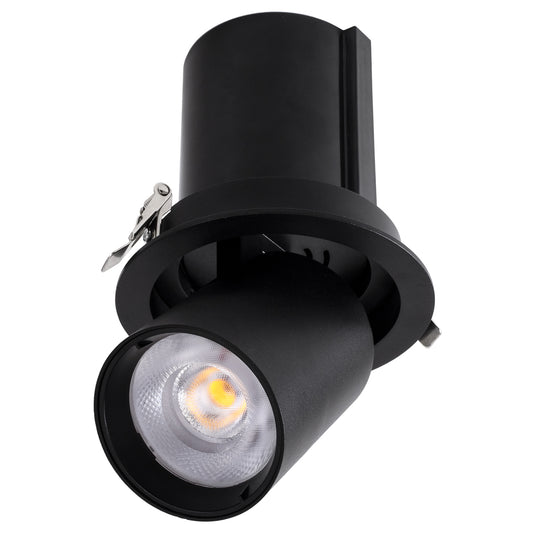VIRGO-B 60312 Χωνευτό LED Spot Downlight TrimLess Φ13.5cm 20W 2600lm 36° AC 220-240V IP20 Φ13.5cm x Υ14cm - Στρόγγυλο - Μαύρο - Φυσικό Λευκό 4500K - Bridgelux COB