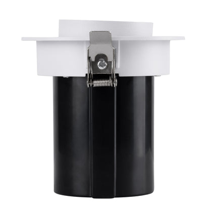 VIRGO-M 60306 Χωνευτό LED Spot Downlight TrimLess Φ11cm 12W 1560lm 36° AC 220-240V IP20 Φ11cm x Υ11.5cm - Στρόγγυλο - Λευκό με Μαύρο Κάτοπτρο - Φυσικό Λευκό 4500K - Bridgelux COB