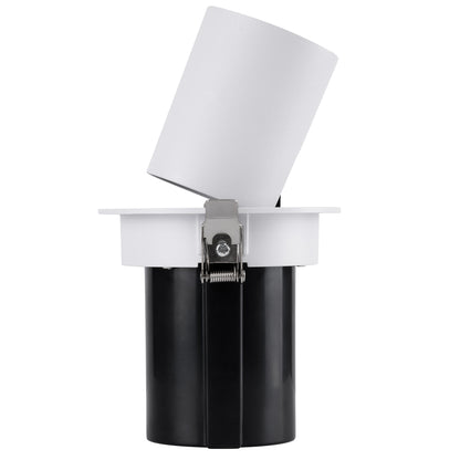 VIRGO-M 60306 Χωνευτό LED Spot Downlight TrimLess Φ11cm 12W 1560lm 36° AC 220-240V IP20 Φ11cm x Υ11.5cm - Στρόγγυλο - Λευκό με Μαύρο Κάτοπτρο - Φυσικό Λευκό 4500K - Bridgelux COB