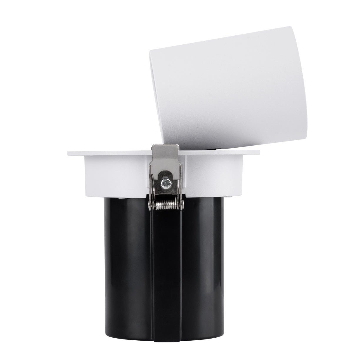 VIRGO-M 60306 Χωνευτό LED Spot Downlight TrimLess Φ11cm 12W 1560lm 36° AC 220-240V IP20 Φ11cm x Υ11.5cm - Στρόγγυλο - Λευκό με Μαύρο Κάτοπτρο - Φυσικό Λευκό 4500K - Bridgelux COB