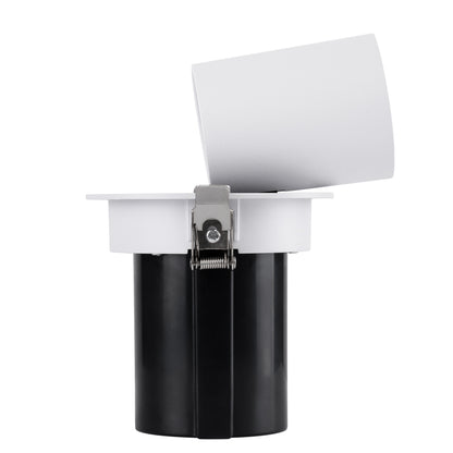 VIRGO-M 60306 Χωνευτό LED Spot Downlight TrimLess Φ11cm 12W 1560lm 36° AC 220-240V IP20 Φ11cm x Υ11.5cm - Στρόγγυλο - Λευκό με Μαύρο Κάτοπτρο - Φυσικό Λευκό 4500K - Bridgelux COB