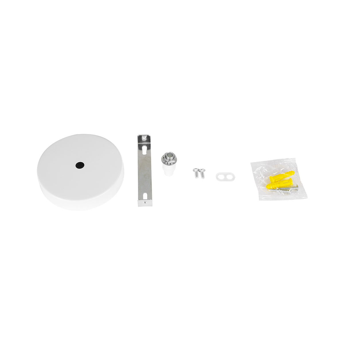 WALLBASE 77500 Μεταλλική Ροζέτα για Κρέμαση 1 Φωτιστικού - Λευκό - Μ10 x Π10 x Υ2