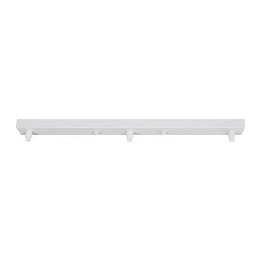 WALLBASE 77522 Γραμμική Μεταλλική Ροζέτα για Κρέμαση 3 Φωτιστικών - Λευκό - Μ50 x Π5 x Υ2