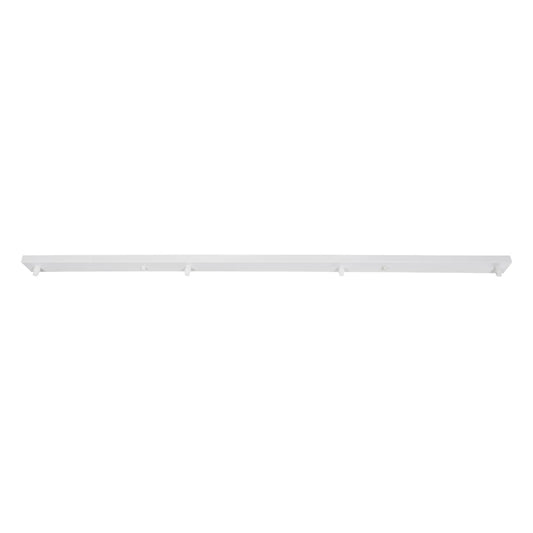 WALLBASE 77524 Γραμμική Μεταλλική Ροζέτα για Κρέμαση 4 Φωτιστικών - Λευκό - Μ120 x Π5 x Υ2