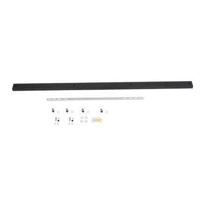 WALLBASE 77525 Γραμμική Μεταλλική Ροζέτα για Κρέμαση 4 Φωτιστικών - Μαύρο - Μ120 x Π5 x Υ2