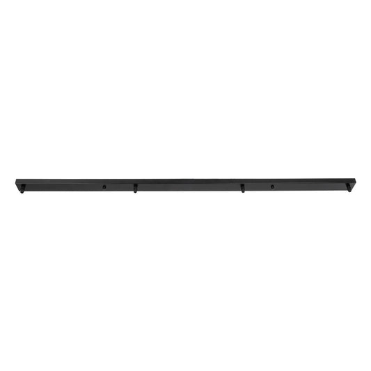 WALLBASE 77525 Γραμμική Μεταλλική Ροζέτα για Κρέμαση 4 Φωτιστικών - Μαύρο - Μ120 x Π5 x Υ2