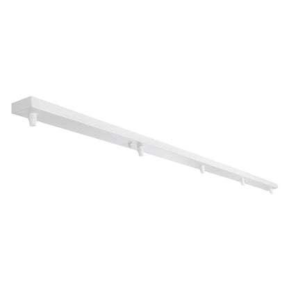 WALLBASE 77526 Γραμμική Μεταλλική Ροζέτα για Κρέμαση 5 Φωτιστικών - Λευκό - Μ120 x Π5 x Υ2