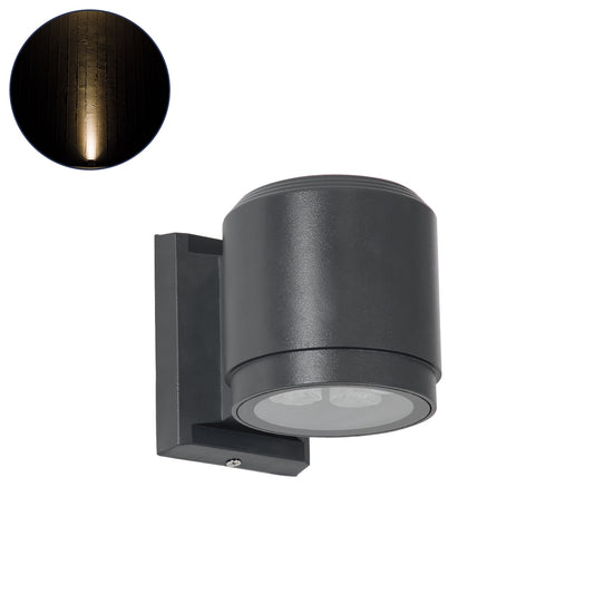 WALLLIGHT-SONA 90481 Φωτιστικό Τοίχου - Απλίκα LED 12W 1080lm 5° DC 24V Αδιάβροχο IP67 Μ9.5 x Π13 x Υ11cm Θερμό Λευκό 2700K - Γκρι Ανθρακί