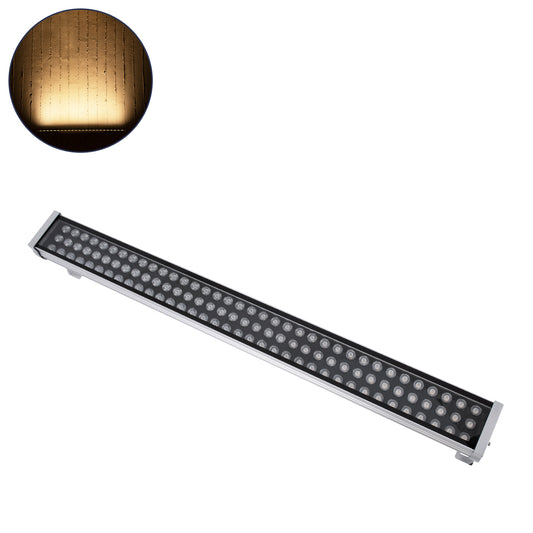 WASHER-GAIA 90217 Μπάρα Φωτισμού Wall Washer LED 216W 19440lm 10° DC 24V Αδιάβροχο IP67 L100 x W10.2 x H9.5cm Θερμό Λευκό 2700K - Ασημί