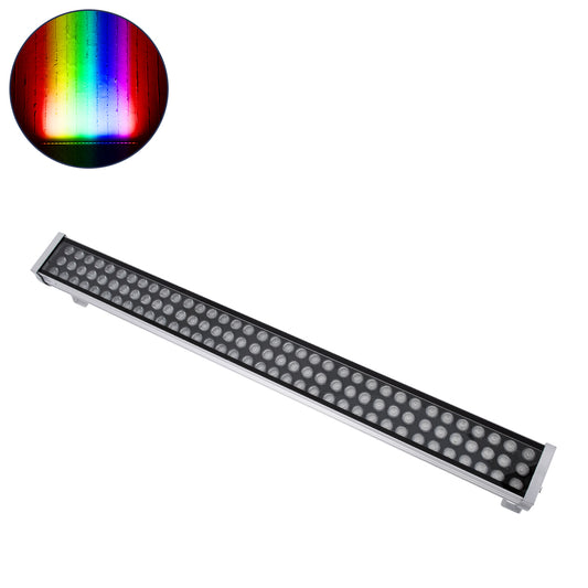 WASHER-GAIA 90218 Μπάρα Φωτισμού Wall Washer LED 216W 18360lm 10° DC 24V Αδιάβροχο IP67 L100 x W10.2 x H9.5cm RGBW DMX512 - Ασημί