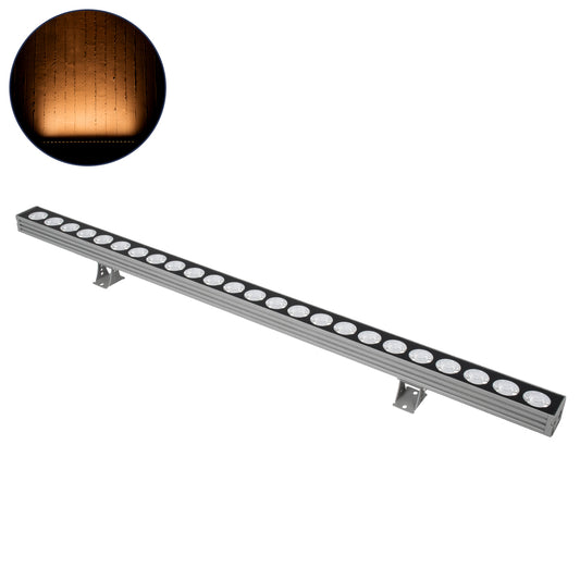 WASHER-JAVIA 90554 Μπάρα Φωτισμού Wall Washer LED 48W 3840lm 5° DC 24V Αδιάβροχο IP67 Μ100 x Π5.2 x Υ3.6cm (Υ8.5 με Βάση) Αρχιτεκτονικό Πορτοκαλί 2200K - Γκρι Ανθρακί