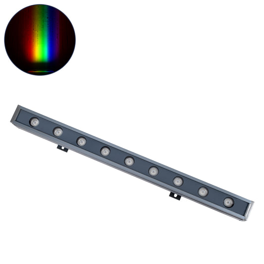 WASHER-NAIA 90177 Μπάρα Φωτισμού Wall Washer LED 18W 1890lm 30° DC 24V Αδιάβροχο IP65 Μ50 x Π4 x Υ5cm Πολύχρωμο RGBW DMX512 - Γκρι Ανθρακί