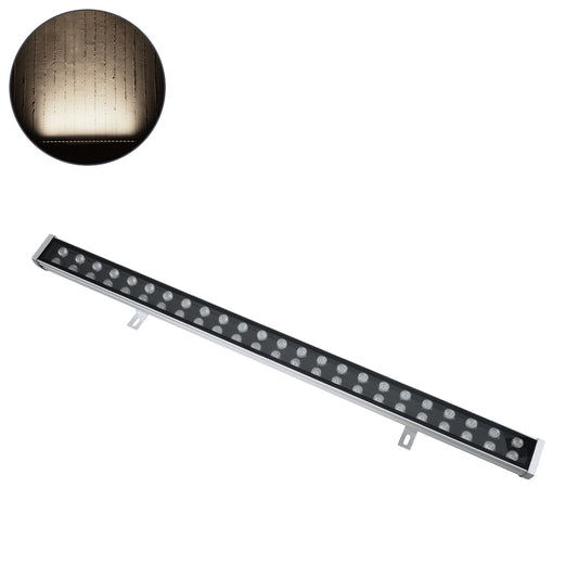 WASHER-NASIA 90159 Μπάρα Φωτισμού Wall Washer LED 48W 4560lm 15° DC 24V Αδιάβροχο IP67 Μ100 x Π6.5 x Υ6.6cm Φυσικό Λευκό 4000K - Γκρι Ανθρακί