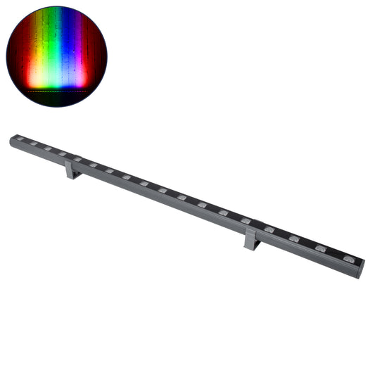 WASHER-PANDA 90581 Μπάρα Φωτισμού Ultra Slim Wall Washer LED 18W 1530lm 15° DC 24V Αδιάβροχο IP67 Μ100 x Π4 x Υ3.5cm RGBW DMX512 - Γκρι Ανθρακί