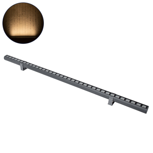 WASHER-PANDA 90583 Μπάρα Φωτισμού Ultra Slim Wall Washer LED 36W 3240lm 15° DC 24V Αδιάβροχο IP67 Μ100 x Π4 x Υ3.5cm Θερμό Λευκό 2700K - Γκρι Ανθρακί
