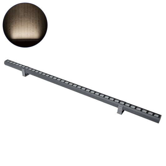 WASHER-PANDA 90584 Μπάρα Φωτισμού Ultra Slim Wall Washer LED 36W 3420lm 15° DC 24V Αδιάβροχο IP67 Μ100 x Π4 x Υ3.5cm Φυσικό Λευκό 4500K - Γκρι Ανθρακί