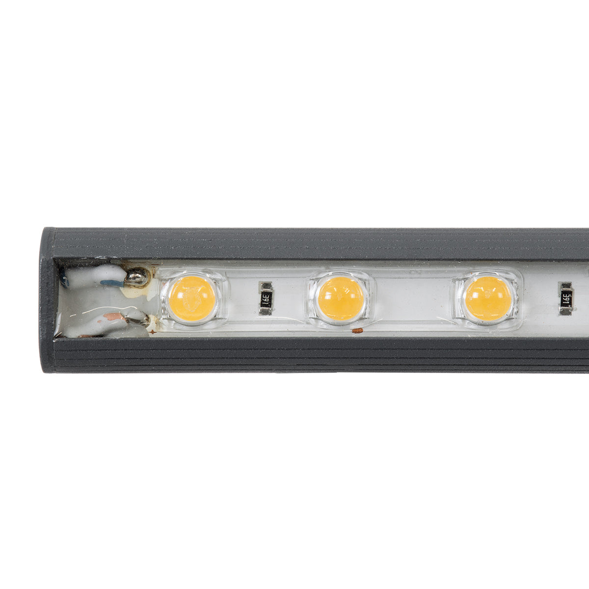 WASHER-STELLAR 90575 Μπάρα Φωτισμού Wall Washer LED 12W 1080lm 30° DC 24V Αδιάβροχο IP65 Θερμό Λευκό 2700K Dimmable - Γκρι Ανθρακί - Μ100 x Π2 x Υ1.8