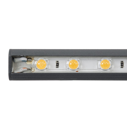 WASHER-STELLAR 90575 Μπάρα Φωτισμού Wall Washer LED 12W 1080lm 30° DC 24V Αδιάβροχο IP65 Θερμό Λευκό 2700K Dimmable - Γκρι Ανθρακί - Μ100 x Π2 x Υ1.8
