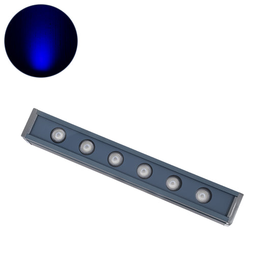 WASHER-VAIA 90182 Μπάρα Φωτισμού Wall Washer LED 6W 600lm 30° DC 24V Αδιάβροχο IP65 Μ30 x Π4 x Υ5cm Μπλε - Γκρι Ανθρακί