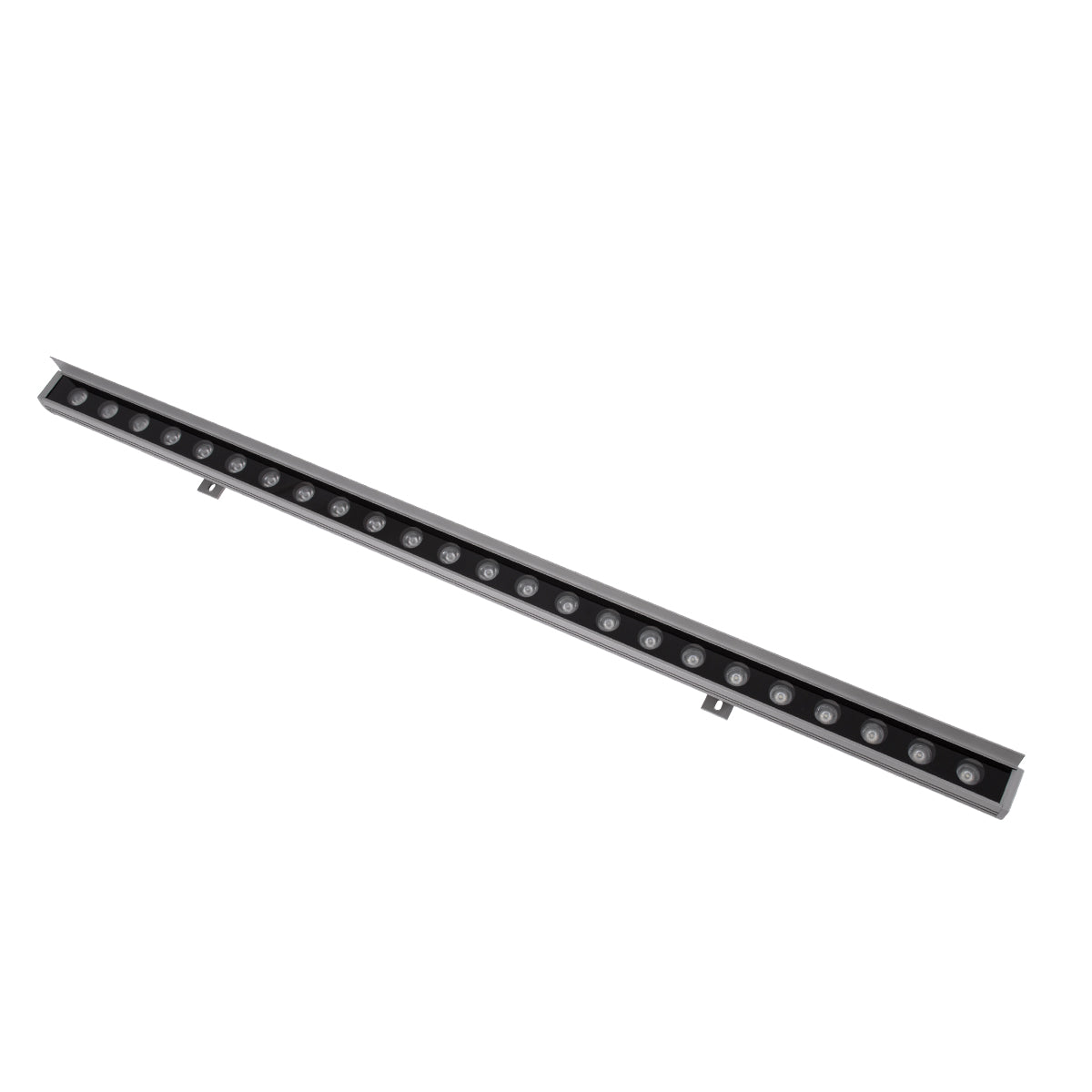 WASHERFAIA 90187 Μπάρα Φωτισμού Wall Washer με Αντιθαμβωτική Γρίλια LED 24W 2760lm 15° DC 24V Αδιάβροχο IP65 Φυσικό Λευκό 4500K Dimmable - Bridgelux SMD Chip - Ασημί - Μ100 x Π4 x Υ5.5