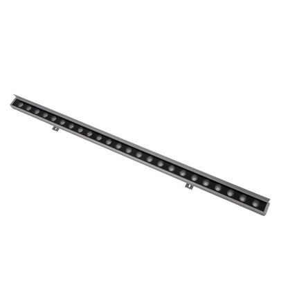 WASHERFAIA 90187 Μπάρα Φωτισμού Wall Washer με Αντιθαμβωτική Γρίλια LED 24W 2760lm 15° DC 24V Αδιάβροχο IP65 Φυσικό Λευκό 4500K Dimmable - Bridgelux SMD Chip - Ασημί - Μ100 x Π4 x Υ5.5