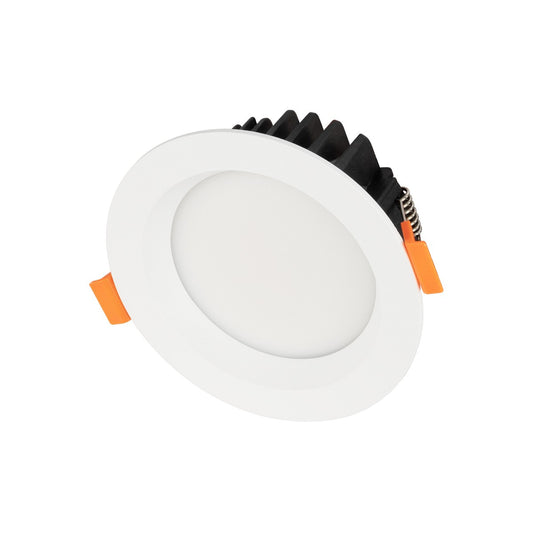 WATERA 60898 Χωνευτό Downlight Σποτ Panel LED 12W 1500lm 120° AC 220-240V Αδιάβροχο IP54 Ρυθμιζόμενο Λευκό CCT με Διακόπτη στο Σώμα 2700K/4500K/6000K Dimmable - Lumileds SMD Chip & TÜV SÜD Driver - Λευκό Ματ - Μ10.8 x Π10.8 x Υ3.2cm / Q9cm