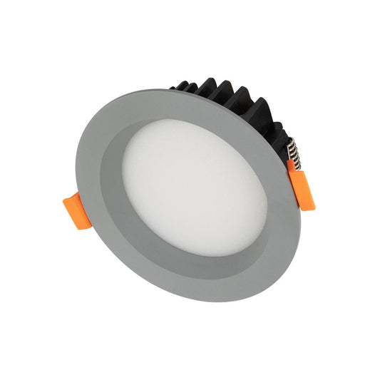 WATERA 60986 Χωνευτό Downlight Σποτ Panel Μπάνιου LED 12W 1500lm 120° AC 220-240V Αδιάβροχο IP54 Ρυθμιζόμενο Λευκό CCT με Διακόπτη στο Σώμα 2700K/4500K/6000K Dimmable - Lumileds SMD Chip & TÜV SÜD Driver - Γκρι Ανθρακί Ματ - Μ10.8 x Π10.8 x Υ3.2 / Q9εκ