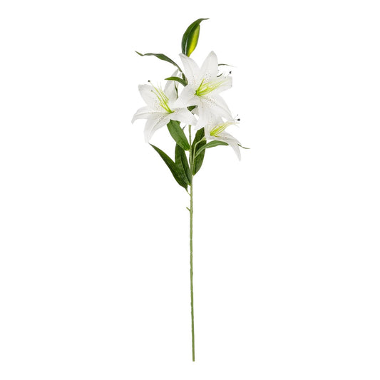 WHITE LILY BRANCH 21312 Τεχνητό Διακοσμητικό Κλαδί Λευκό Κρίνο Y95cm