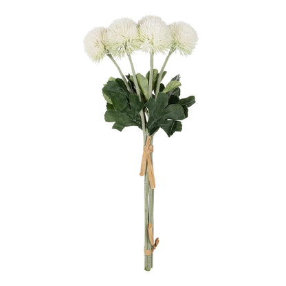 WHITE ONIONBALL BOUQET 21371 Τεχνητό Διακοσμητικό OnionBall Μπουκέτο Y39cm