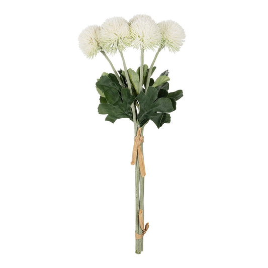 WHITE ONIONBALL BOUQET 21371 Τεχνητό Διακοσμητικό OnionBall Μπουκέτο Y39cm