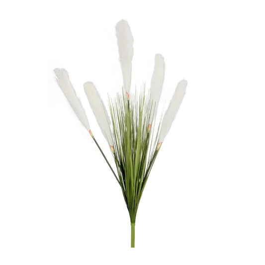WHITE PAMPAS GRASS BRANCH 21485 Τεχνητό Διακοσμητικό Κλαδί Λευκό Πάμπας Y88cm