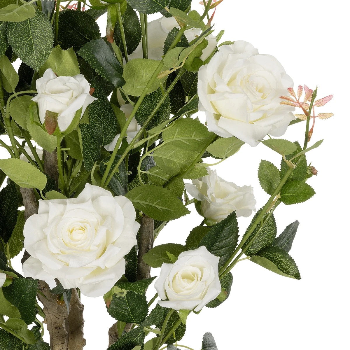 WHITE ROSES 21069 Τεχνητό Διακοσμητικό Δέντρο Τριανταφυλλιά Μ50 x Π50 x Υ90
