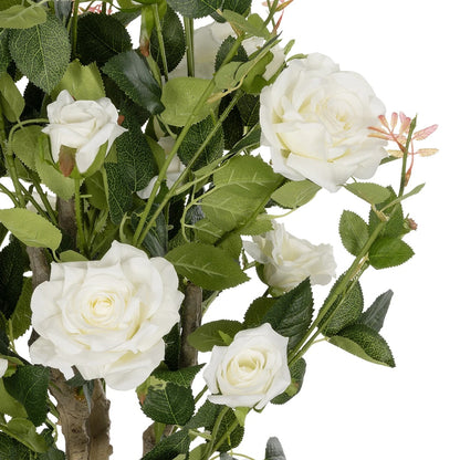 WHITE ROSES 21069 Τεχνητό Διακοσμητικό Δέντρο Τριανταφυλλιά Μ50 x Π50 x Υ90