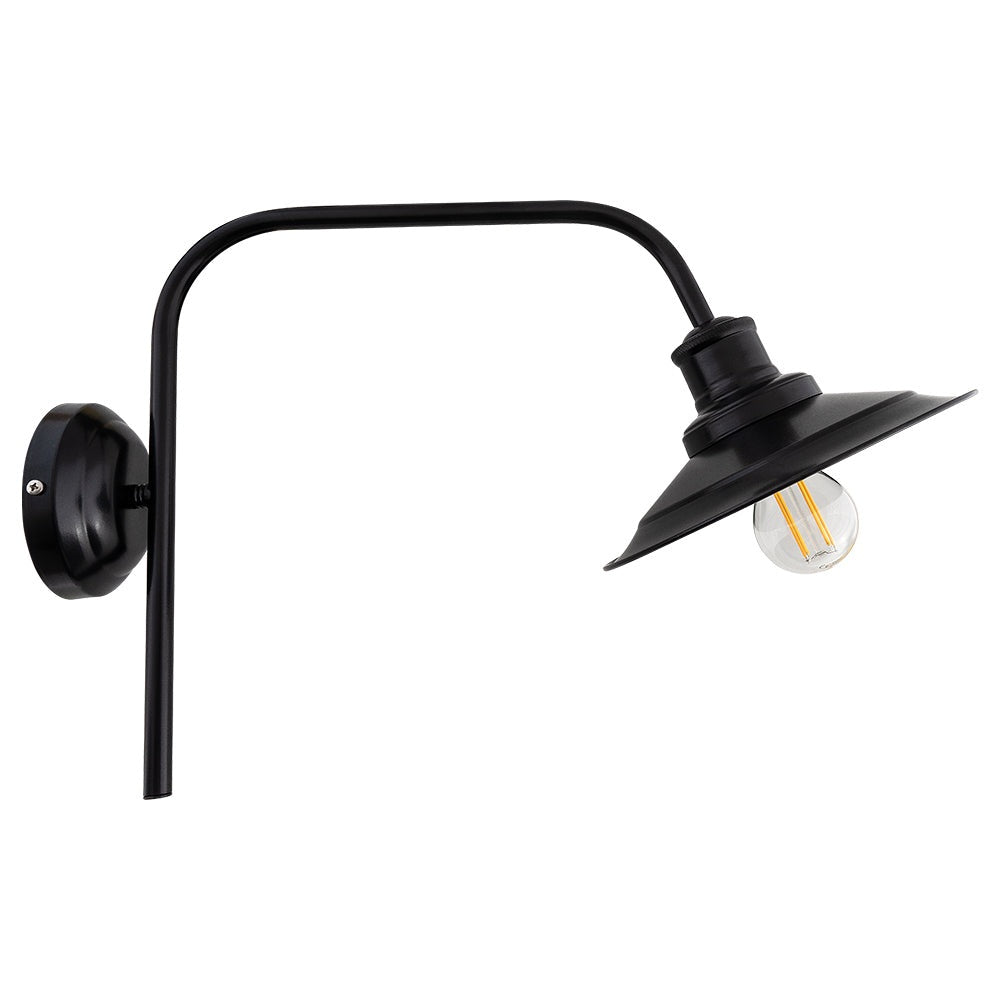 WLA 232 BK ΑΠΛΙΚΑ ΚΑΜΠΥΛΗ ΜΕΓΑΛΗ ΜΑΥΡΗ 1xΕ27 52x30εκ ΚΑΜΠΑΝΑ Φ21εκ