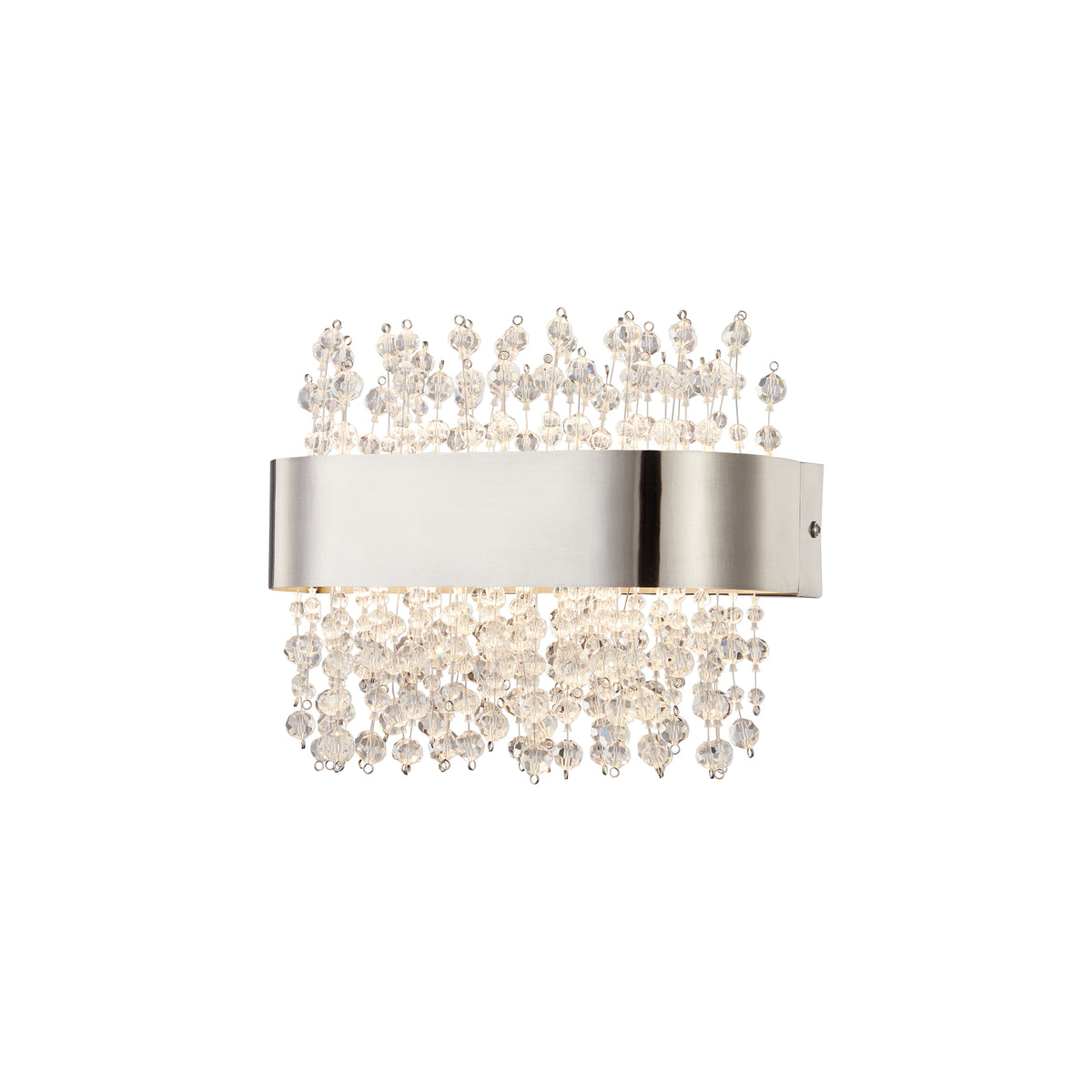 WLC 2492 NM ΑΠΛΙΚΑ LED ΝΙΚΕΛ ΜΑΤ ΟΒΑΛ ΜΕ ΚΡΥΣΤΑΛΛΑ 24W 3500K 1500 LUM 25x9x19