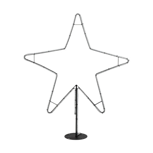 XMAS-STAR-BIG Χριστουγεννιάτικο Διακοσμητικό Φωτιστικό LED 19,5W 780lm 360° AC 220-240V Αδιάβροχο IP65 Θερμό Λευκό 2700K - Μαύρο & Διάφανο - M114 x Π25 x Υ132