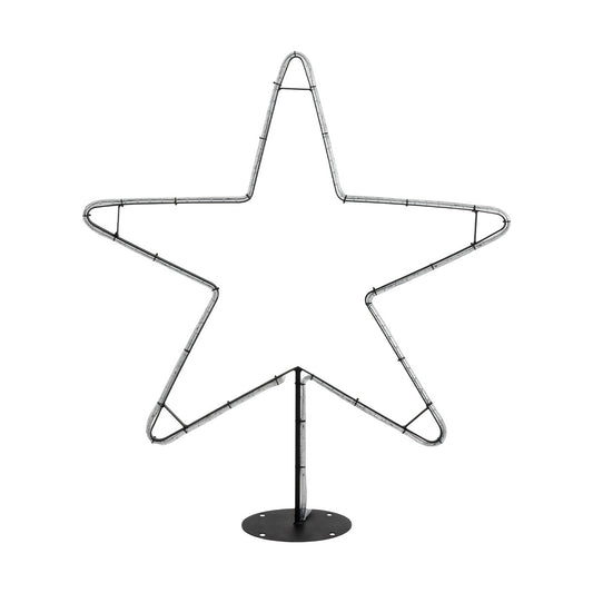 XMAS-STAR-SMALL Χριστουγεννιάτικο Διακοσμητικό Φωτιστικό LED 15,6W 624lm 360° AC 220-240V Αδιάβροχο IP65 Θερμό Λευκό 2700K - Μαύρο & Διάφανο - M97 x Π25 x Υ107