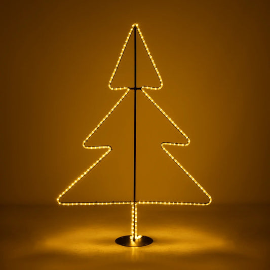 XMAS-TREE-SMALL Χριστουγεννιάτικο Διακοσμητικό Φωτιστικό LED 19,5W 780lm 360° AC 220-240V Αδιάβροχο IP65 Θερμό Λευκό 2700K - Μαύρο & Διάφανο - M102 x Π25 x Υ142