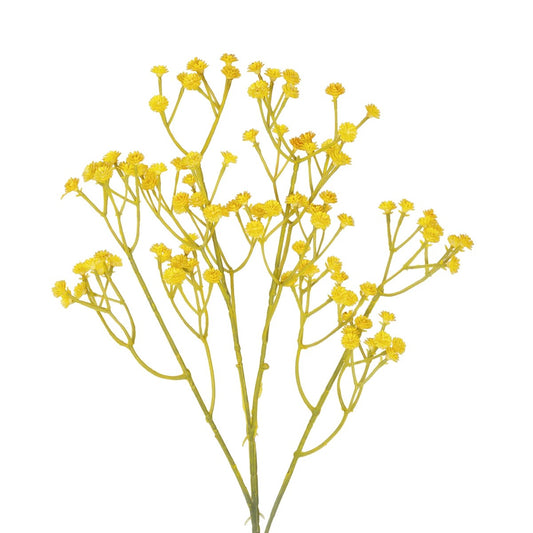 YELLOW BRANCH BABY BREATH 21370 Τεχνητό Διακοσμητικό Κλαδί Κίτρινης Γυψοφίλης Y61cm