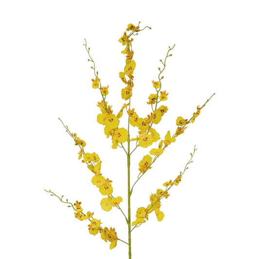 YELLOW DANCE ORCHID BRANCH 21414 Τεχνητό Διακοσμητικό Κλαδί Κίτρινη Ορχιδέα Y110cm