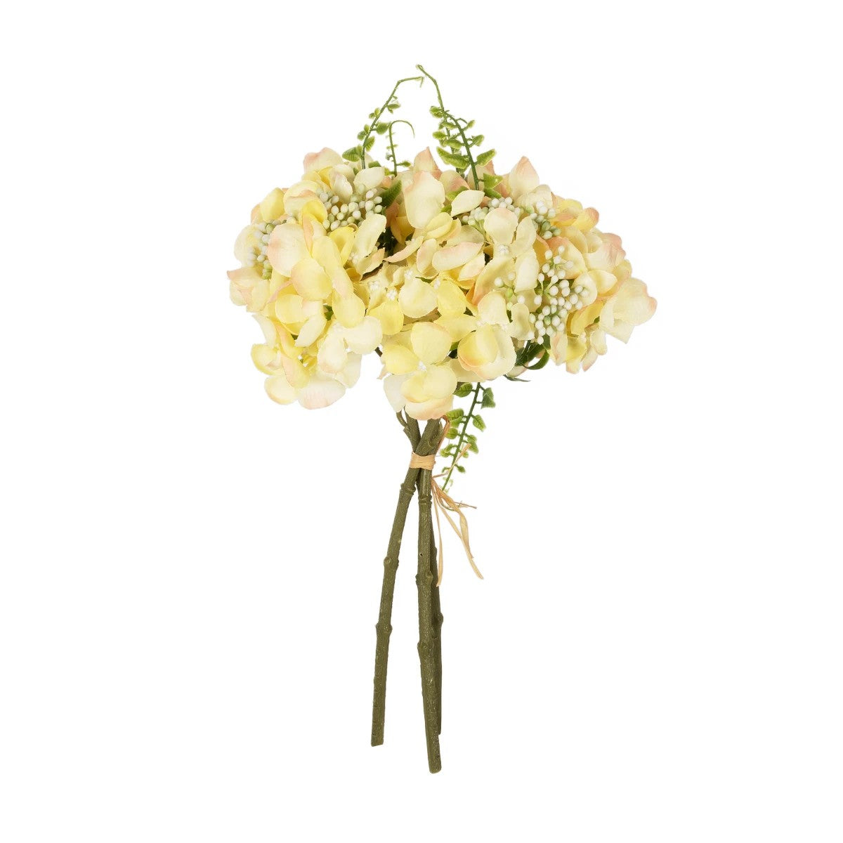YELLOW HYDRANGEA BOUQUET 21315 Τεχνητό Διακοσμητικό Μπουκέτο Κίτρινη Ορτανσία Y33cm