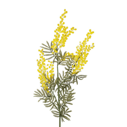 YELLOW MIMOSA FRUIT BRANCH 21451 Τεχνητό Διακοσμητικό Κλαδί Κίτρινη Μιμόζα Y76cm