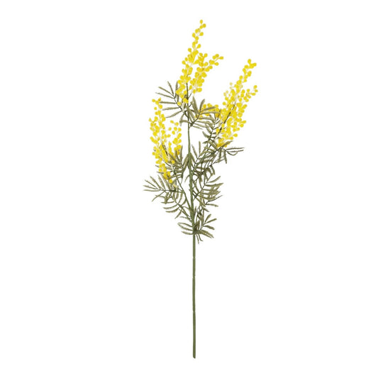 YELLOW MIMOSA FRUIT BRANCH 21451 Τεχνητό Διακοσμητικό Κλαδί Κίτρινη Μιμόζα Y76cm