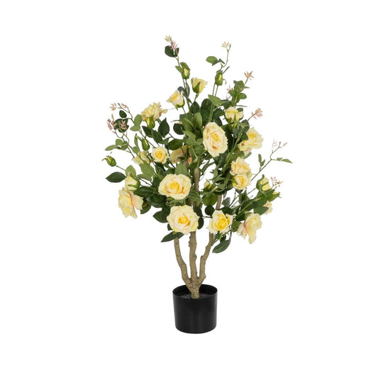 YELLOW ROSES 21073 Τεχνητό Διακοσμητικό Δέντρο Τριανταφυλλιά Μ50 x Π50 x Υ90