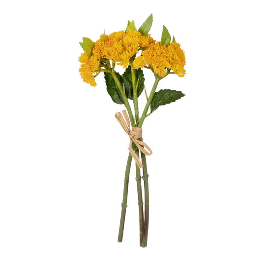 YELLOW SEDUM BOUQUET 21348 Τεχνητό Διακοσμητικό Μπουκέτο Κίτρινο Σέδο Y30cm