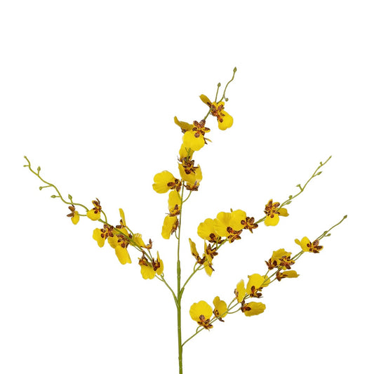 YELLOW SPRING ORCHIDIUM BRANCH 21415 Τεχνητό Διακοσμητικό Κλαδί Κίτρινη Ορχιδέα Y76cm