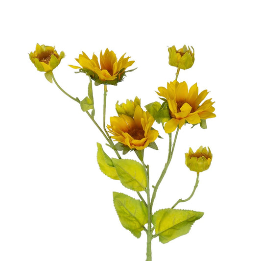 YELLOW SUNFLOWER BRANCH 21379 Τεχνητό Διακοσμητικό Κλαδί Ηλιοτρόπιο Κίτρινο Y72cm