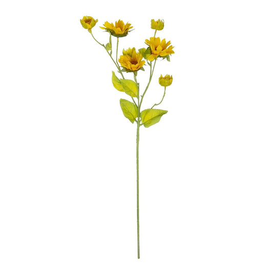 YELLOW SUNFLOWER BRANCH 21379 Τεχνητό Διακοσμητικό Κλαδί Ηλιοτρόπιο Κίτρινο Y72cm