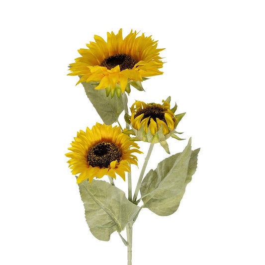 YELLOW SUNFLOWER BRANCH 21380 Τεχνητό Διακοσμητικό Κλαδί Ηλιοτρόπιο Κίτρινο Y90cm